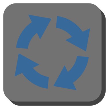 Dolaşım yuvarlatılmış kare vektör simgesi