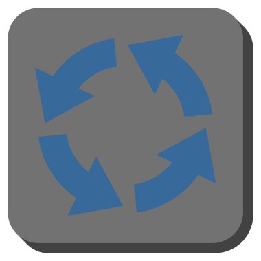 Dolaşım yuvarlatılmış kare vektör simgesi