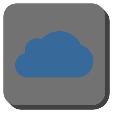 Bulut yuvarlatılmış kare vektör simgesi