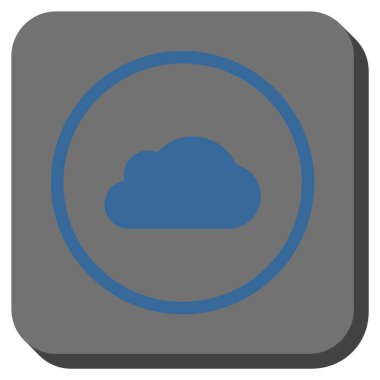 Bulut yuvarlatılmış kare vektör simgesi
