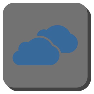 Bulutlar yuvarlatılmış kare vektör simgesi