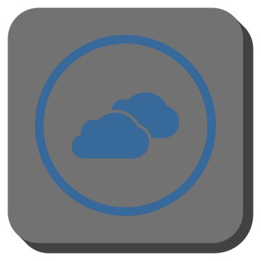 Bulutlar yuvarlatılmış kare vektör simgesi