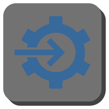 COG Tümleştirme yuvarlak kare vektör simgesi