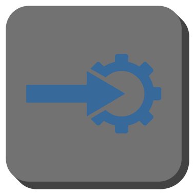 COG Tümleştirme yuvarlak kare vektör simgesi