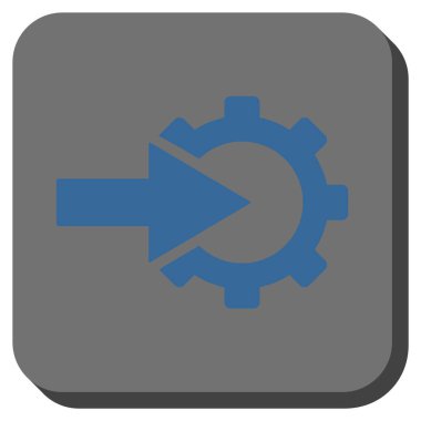 COG Tümleştirme yuvarlak kare vektör simgesi