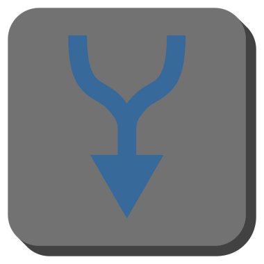 Yuvarlatılmış Kare vektör simgesi aşağı ok birleştirmek