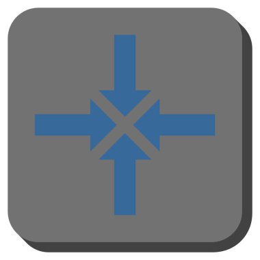 Oklar yuvarlatılmış kare vektör simge sıkıştırmak