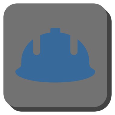 Kare vektör simge inşaat kask yuvarlak