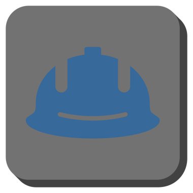 Kare vektör simge inşaat kask yuvarlak