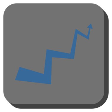 Eğri ok yuvarlak kare vektör simgesi