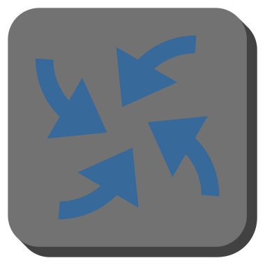 Siklon okları yuvarlak kare vektör simgesi