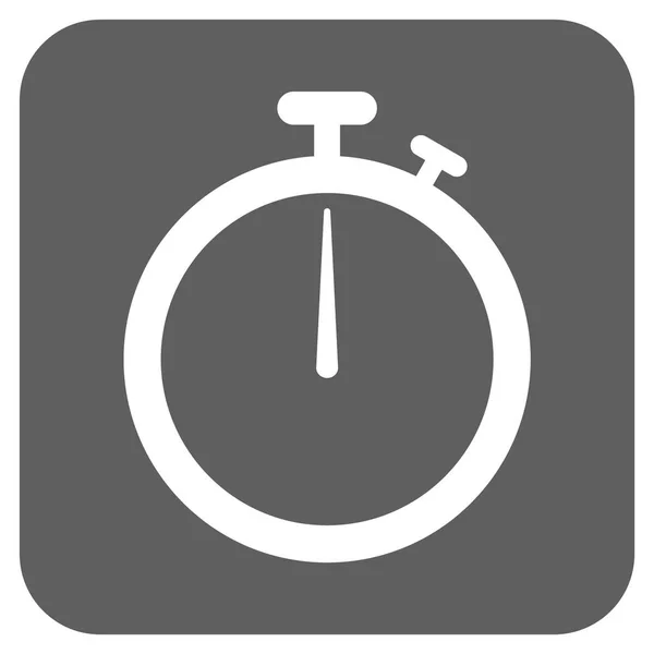 Stopwatch afgeronde vierkante Vector Icon — Stockvector