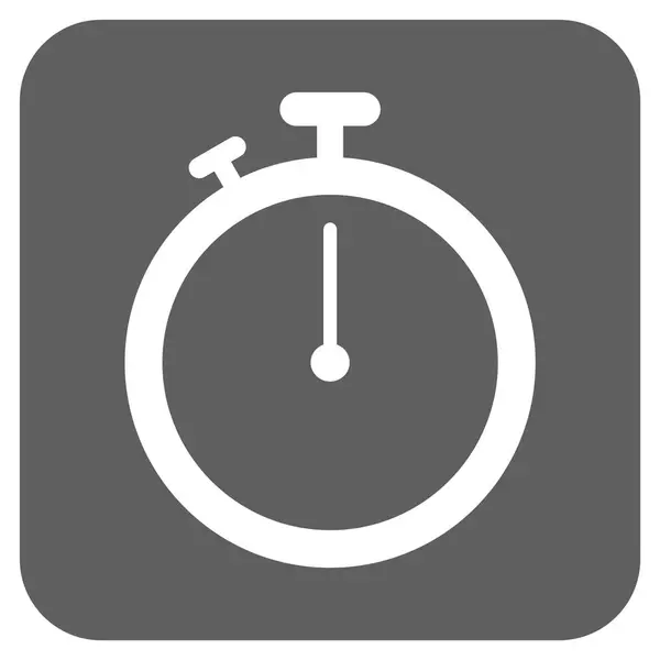 Stopwatch afgeronde vierkante Vector Icon — Stockvector