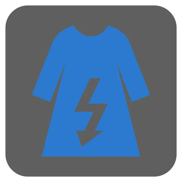 Elektriska kvinna klänning avrundat fyrkantig vektor symbol — Stock vektor