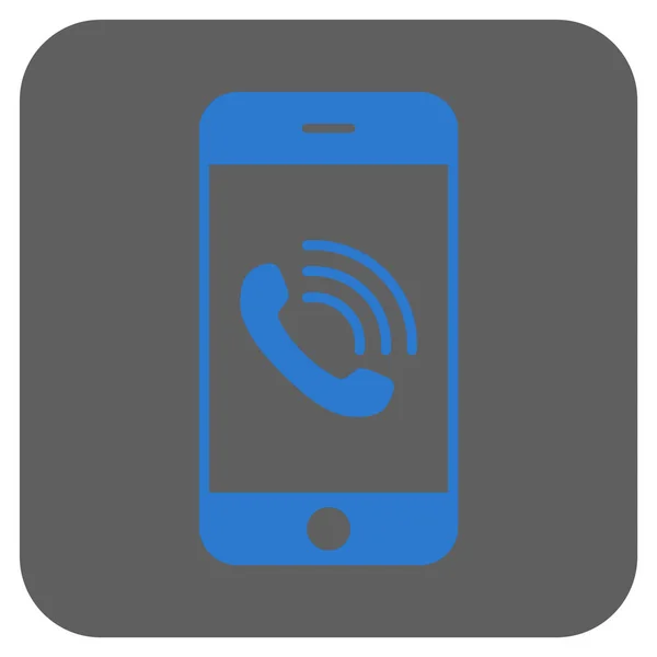 Icono de Vector Cuadrado Redondeado de Llamada Smartphone — Vector de stock