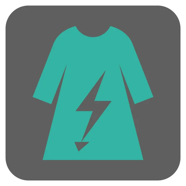 Electric Power Lady Dress avrundat fyrkantig vektor symbol — Stock vektor