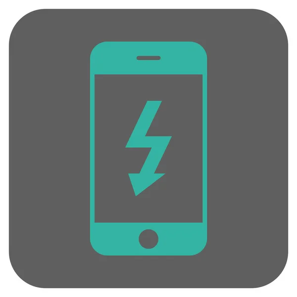 Elektrický Smartphone zaoblený čtverec vektorové ikony — Stockový vektor
