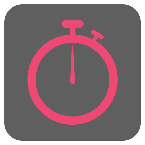 Stopwatch afgeronde vierkante Vector Icon — Stockvector