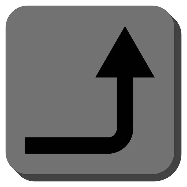 Tournez vers l'avant rond carré vectoriel icône — Image vectorielle