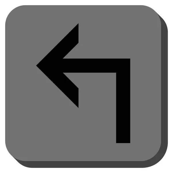 Turn Left afgerond vierkant Vector Icon — Stockvector