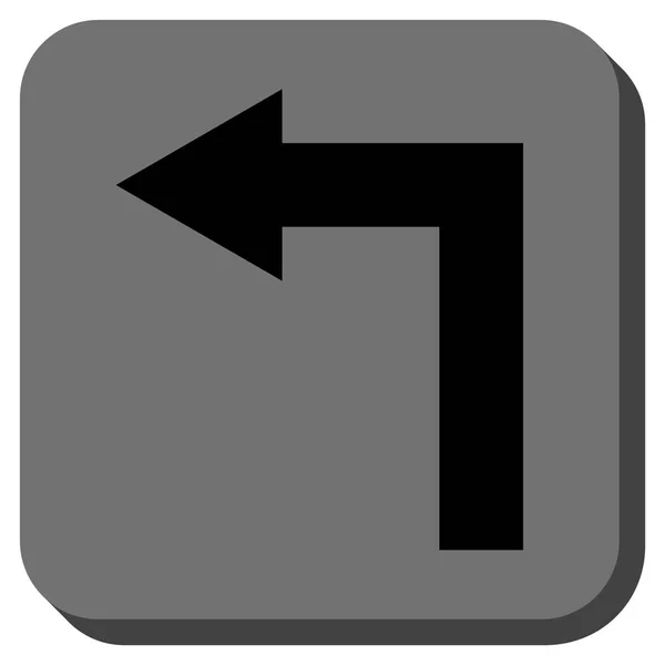 Turn Left afgerond vierkant Vector Icon — Stockvector