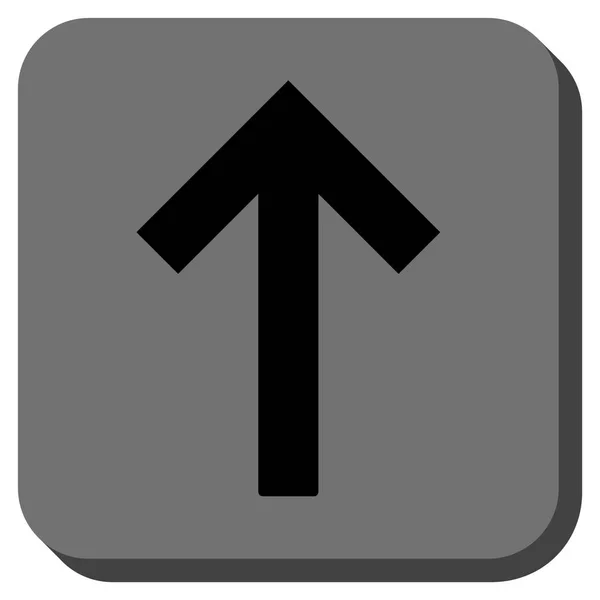 Flecha arriba redondeado cuadrado vector icono — Vector de stock