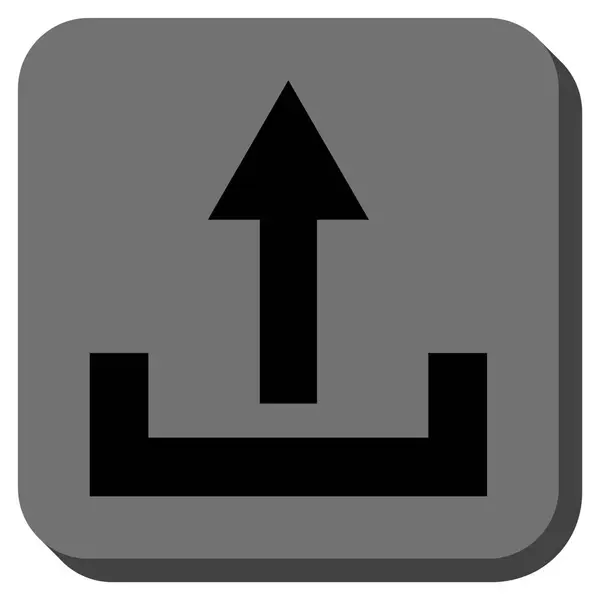 Abgerundetes quadratisches Vektorsymbol hochladen — Stockvektor