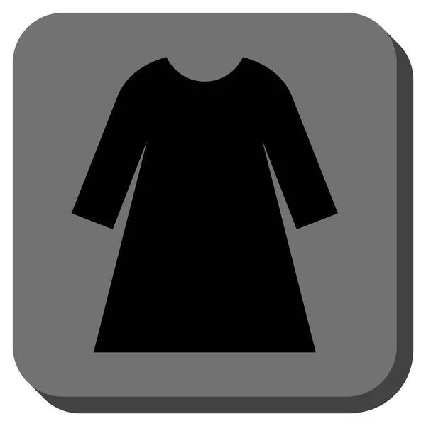 Γυναίκα φόρεμα Στρογγυλεμένη διάνυσμα τετράγωνο εικονίδιο — Διανυσματικό Αρχείο