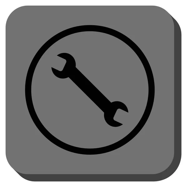 Wrench Rounded Square Vector Icon — Stock Vector