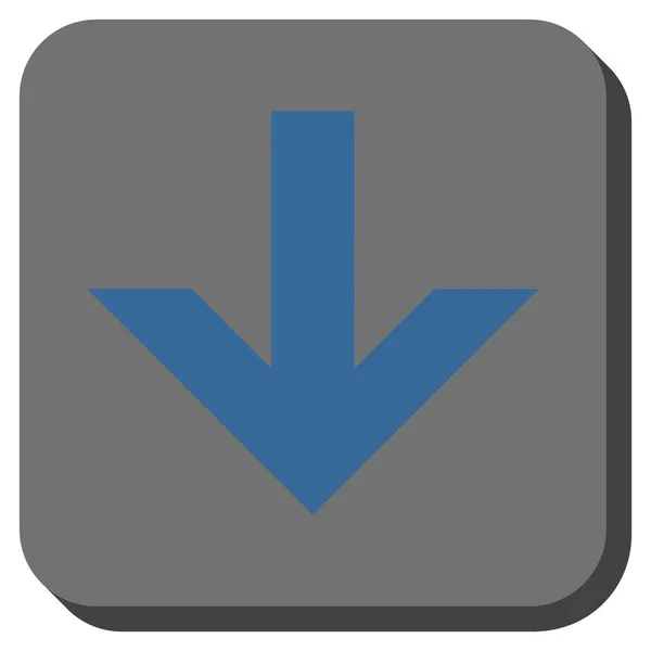 Pijl-omlaag afgeronde vierkante Vector Icon — Stockvector