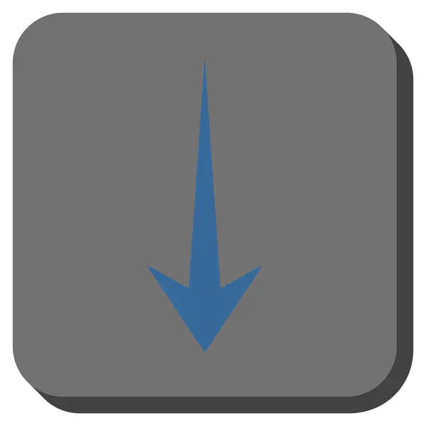 Pijl-omlaag afgeronde vierkante Vector Icon — Stockvector