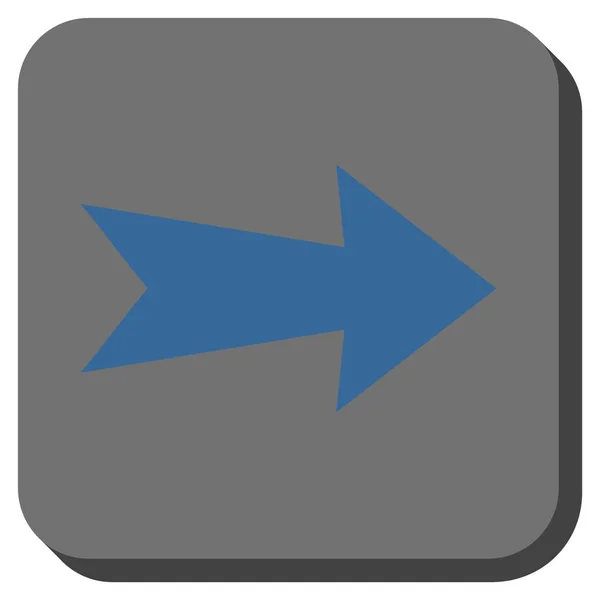 Flecha derecha redondeada cuadrado Vector icono — Archivo Imágenes Vectoriales
