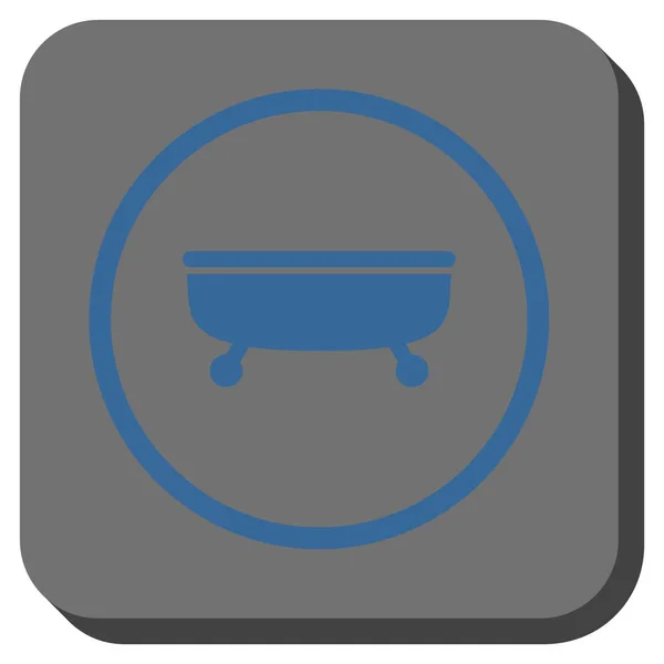 Bathtub Rounded Square Vector Icon — Stock Vector