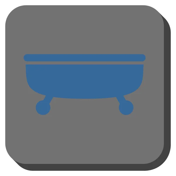 Bathtub Rounded Square Vector Icon — Stock Vector