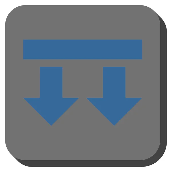 Afgeronde vierkante Vector Icon neerhalen — Stockvector