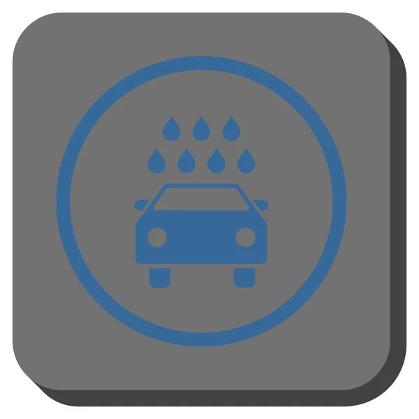 Car Shower Rounded Square Vector Icon — Stockvector