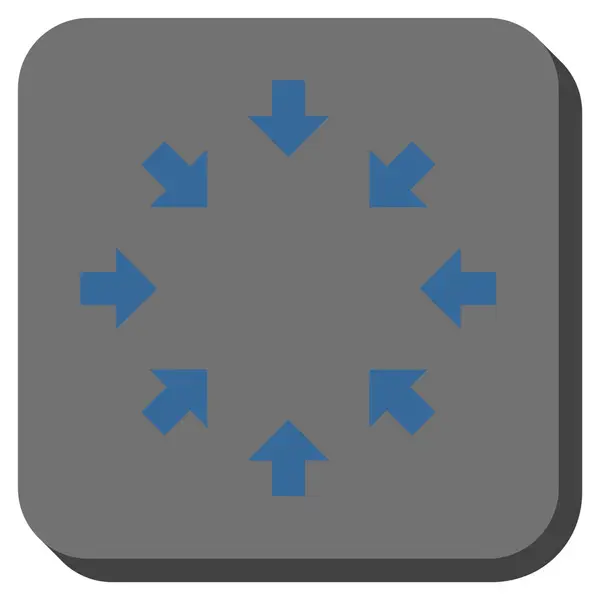 Kompakte Pfeile abgerundetes quadratisches Vektorsymbol — Stockvektor