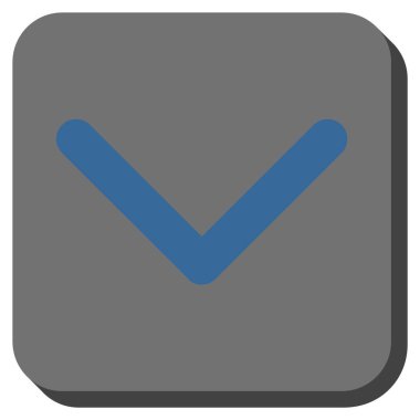 Yuvarlatılmış Kare vektör simgesi aşağı yön