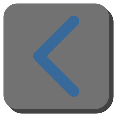 Yön sol yuvarlak kare vektör simgesi