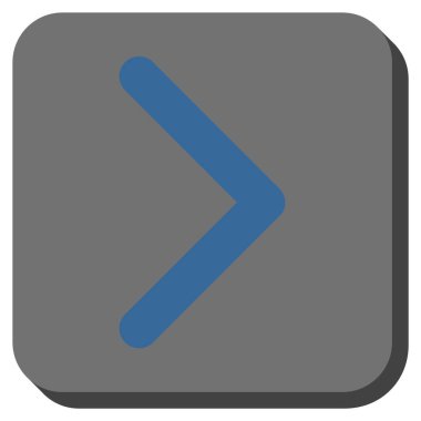 Yön sağ yuvarlak kare vektör simgesi