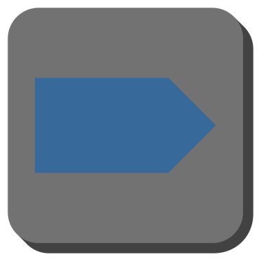 Yön sağ yuvarlak kare vektör simgesi