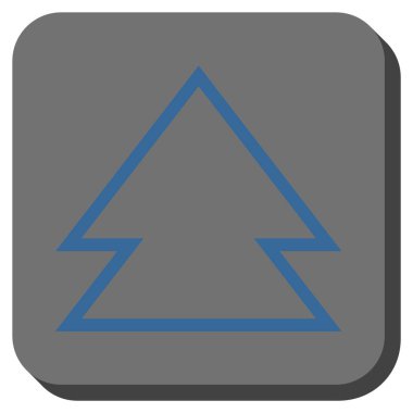 Yön yukarı yuvarlak kare vektör simgesi