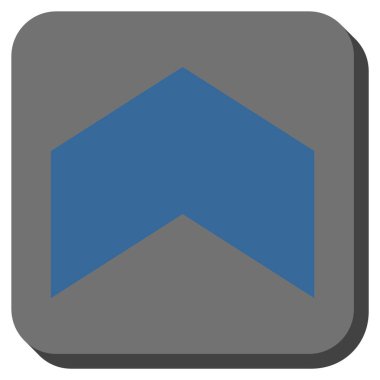 Yön yukarı yuvarlak kare vektör simgesi