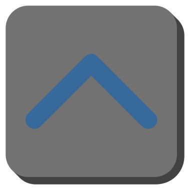 Yön yukarı yuvarlak kare vektör simgesi