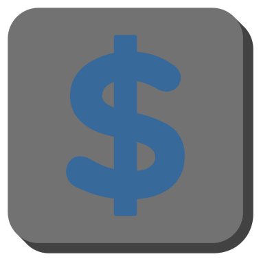 Doları yuvarlatılmış kare vektör simgesi