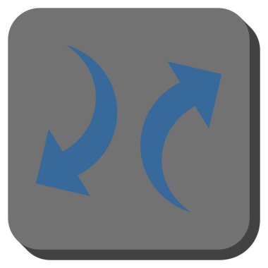 Exchange okları yuvarlak kare vektör simgesi