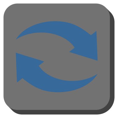 Exchange okları yuvarlak kare vektör simgesi