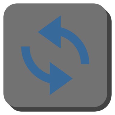 Exchange okları yuvarlak kare vektör simgesi