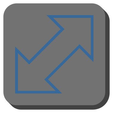 Exchange çapraz kare vektör simge yuvarlak