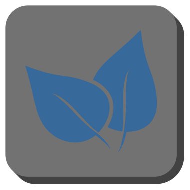 Flora Bitki yuvarlak kare vektör simgesi